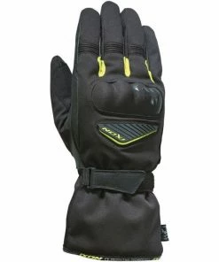 IXON PRO ARROW MS TEXT/LEATH GLV BLK/BRIGHT Y - Motorcycle Glove - Ixon