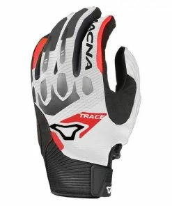 Macna Trace Gloves - Black/White/Red