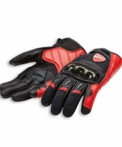 Ducati Company C1 Men's Fabric-Leather Gloves