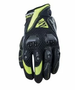 Five Airflow Evo Street Gloves - Black/Fluro