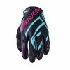 Five MXF 'Pro Rider S' Ladies Off-Road Gloves - Grey/Blue/Pink