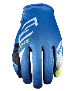 Five MXF4 Off-Road Gloves - Scrub Blue/Fluo Yellow