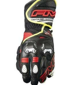 Five RFX2 Airflow Racing Gloves - Black/Red/Yellow
