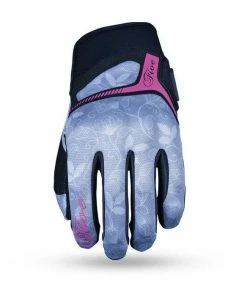 FIVE RS-3 LADIES Motorcycle Glove - FLOWER GREY PINK - Five