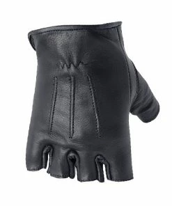 MotoDry HD Fingerless Black Road Gloves
