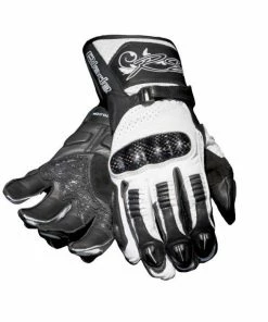 RST BLADE LADIES LEATHER GLOVES - White/Black -Gloves sale2022 RSGS156721058 60 7