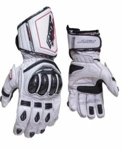 RST Tractech Evo R CE Leather Gloves White