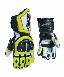 RST Tractech Evo R CE Leather Gloves Fluro Yellow